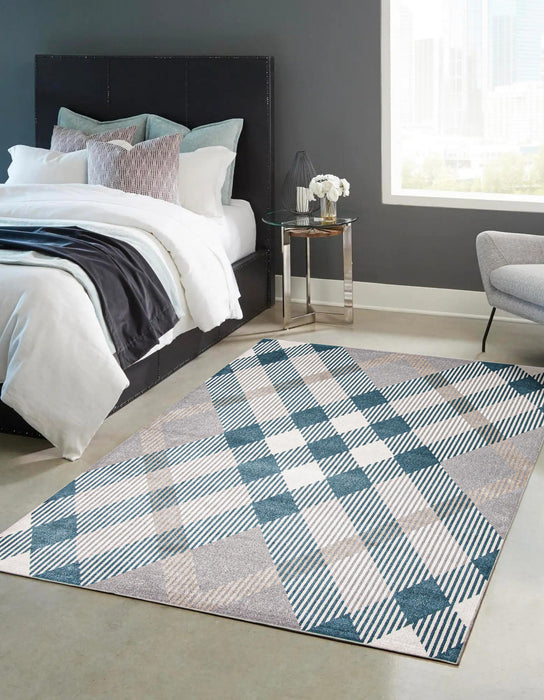 Carpette Kors grise lavable à la machine - 3 pi 0 po x 5 pi 0 po
