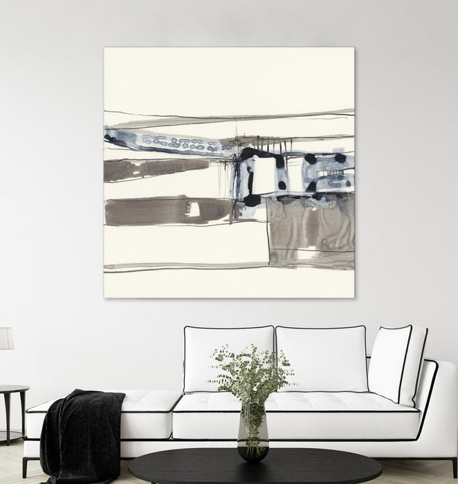 Œuvre d’art murale Giant Art « Stark Lines Ii » 54 x 54