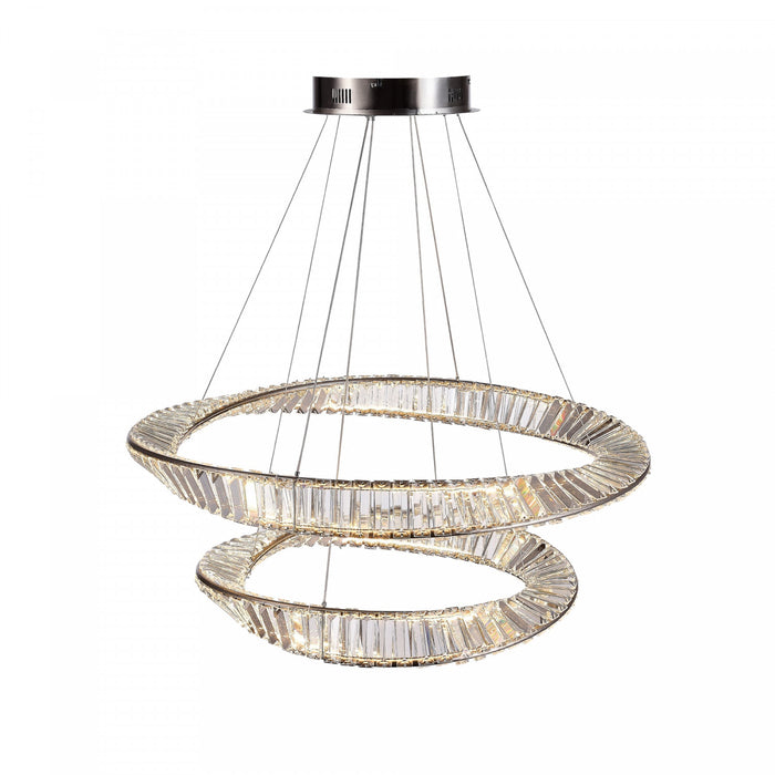 Lustre Stella nickel satiné à DEL de 90 W
