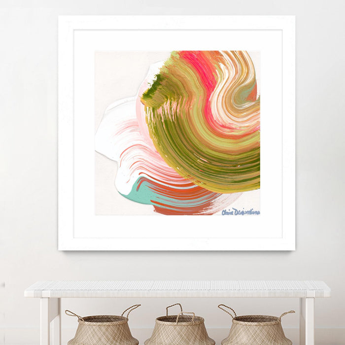 Œuvre d’art murale encadrée blanche et mate « Night On The Town » 30 x 30