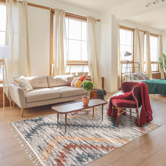  Carpette Vera Sun ivoirebleue - 5 pi 2 po x 7 pi 5 po