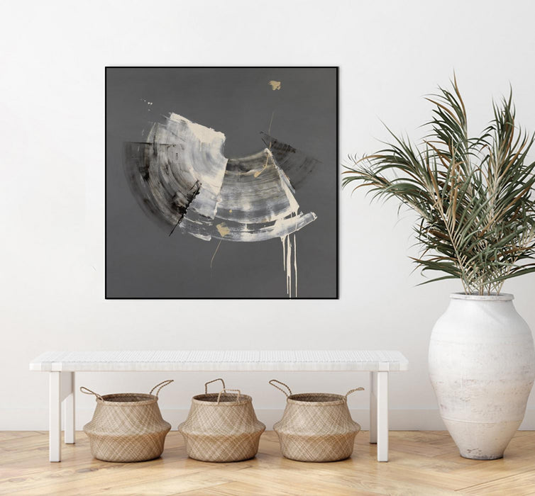Œuvre d’art murale sur toile encadrée noire « Elegance » 20 x 20