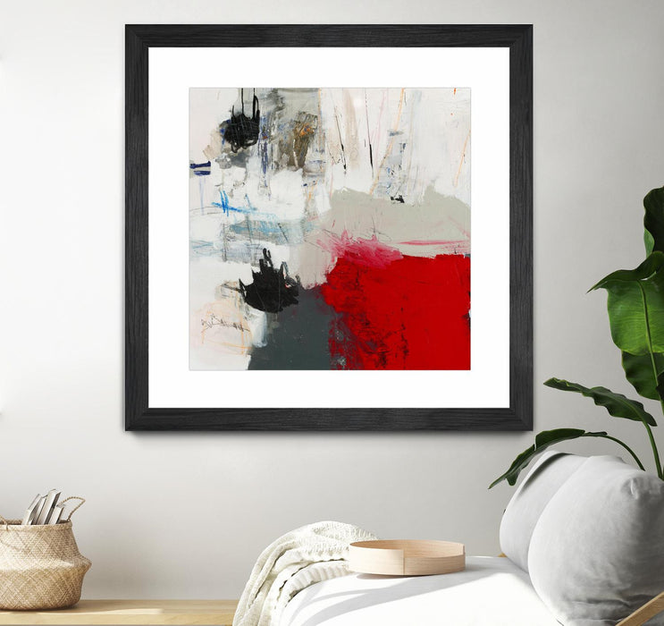 Œuvre d'art murale sur toile encadrée noire « The Mountain Comes To You » 36 x 36