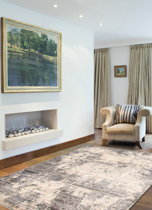 Carpette Octavian Abstract ivoire - 6 pi 7 pox 9 pi 6 po