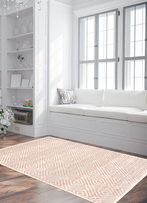 Carpette Electra argent-rose - 3 pi 11 pox 5 pi 7 po