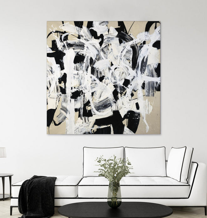 Œuvre d’art murale Giant Art « Talking Out Of Both Sides » 54 x 54