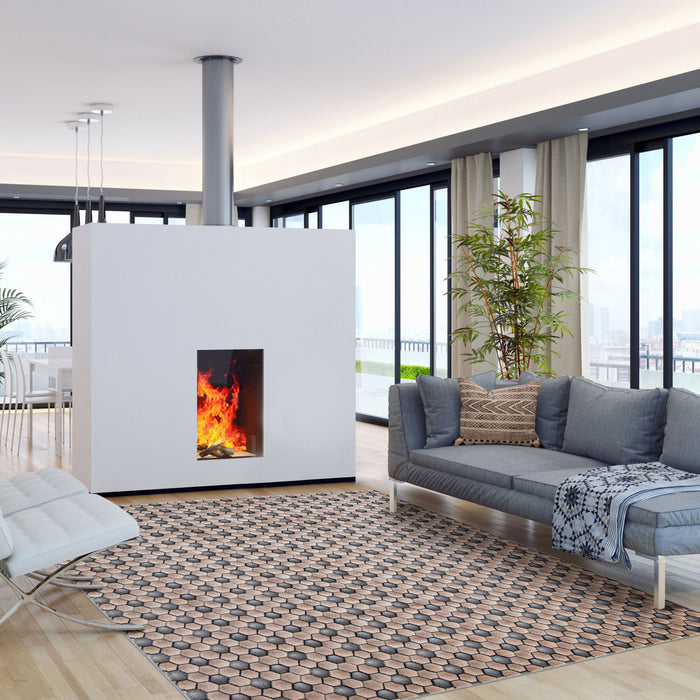 Carpette Ranger grise/taupe 6 pi 7 po x 9 pi 6 po