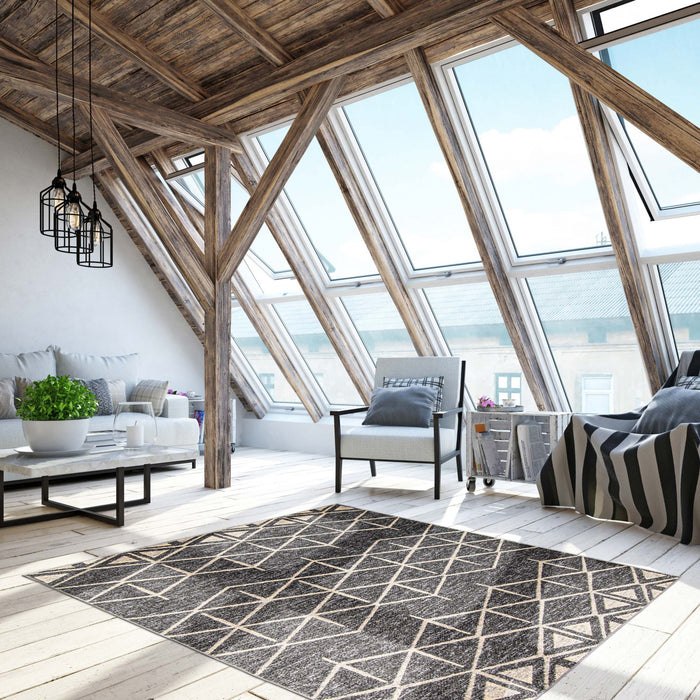 Carpette Davina grise - 6 pi 7 po x 9 pi 10 po