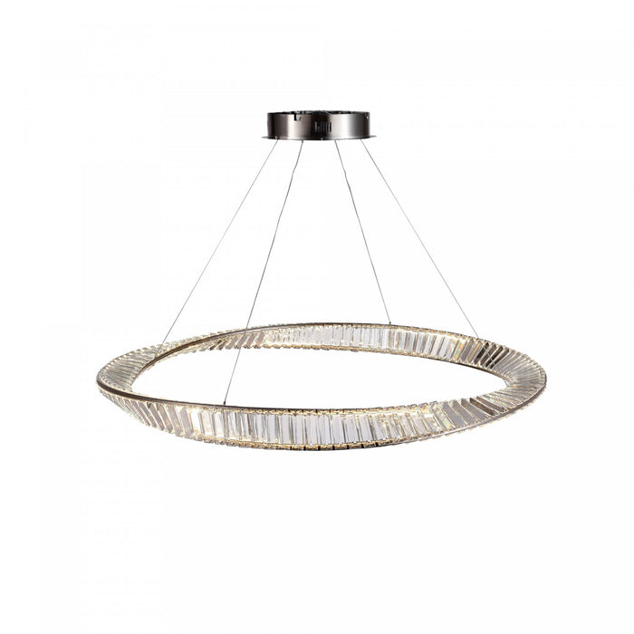 Luminaire suspendu Stella nickel satiné à DEL de 65 W