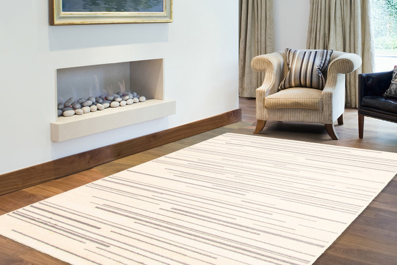 Carpette Faith crème-argent - 3 pi 11 pox 5 pi 7 po