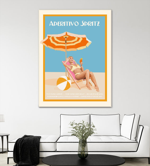 Œuvre d’art murale Giant Art « Aperitivo Spritz » 72 x 54