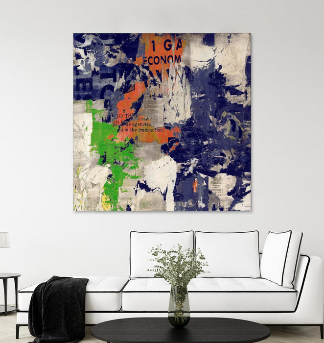 Œuvre d’art murale Giant Art « Economic Shift I » 54 x 54