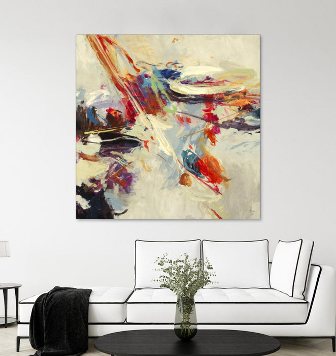 Œuvre d’art murale Giant Art « Positive Energy I » 54 x 54