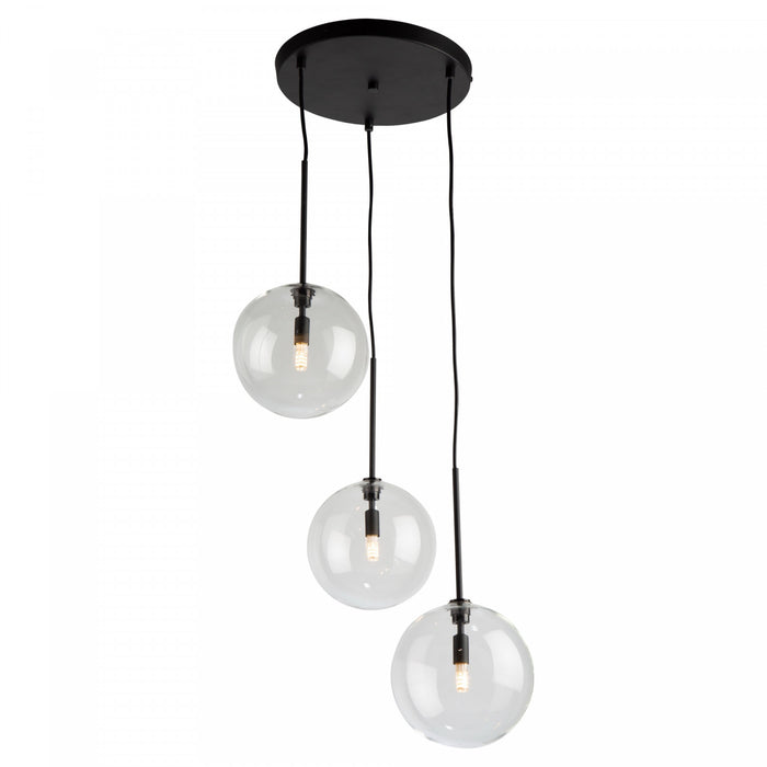 Luminaire suspendu Pinpoint noir à 3 ampoules