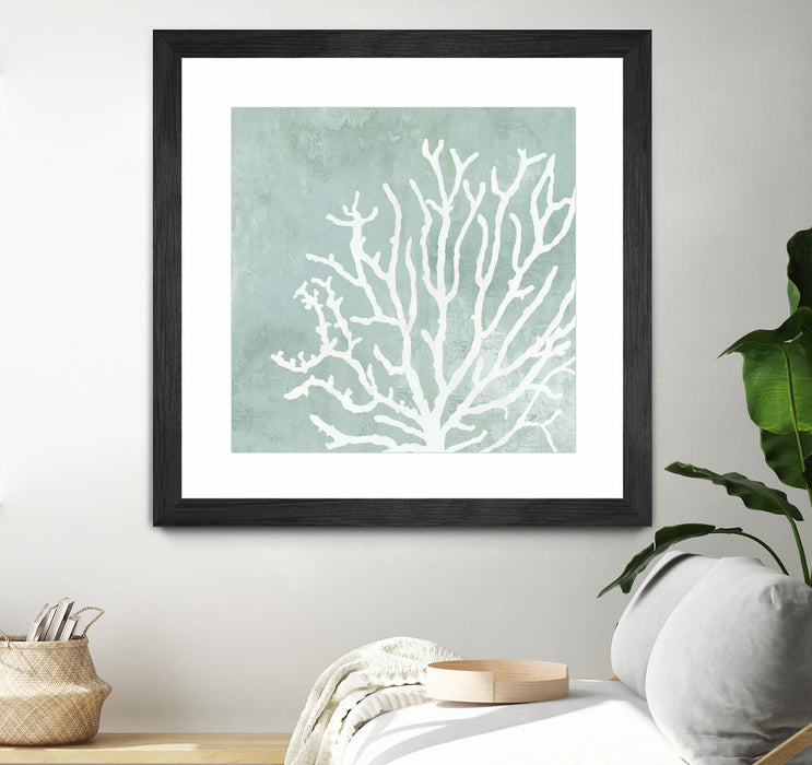 Œuvre d’art murale encadrée noire et mate « Sea Crown Ii » 36 x 36