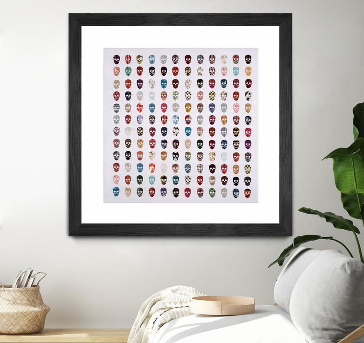 Œuvre d’art murale encadrée noire et mate « Gorgeous Crowd » 30 x 30