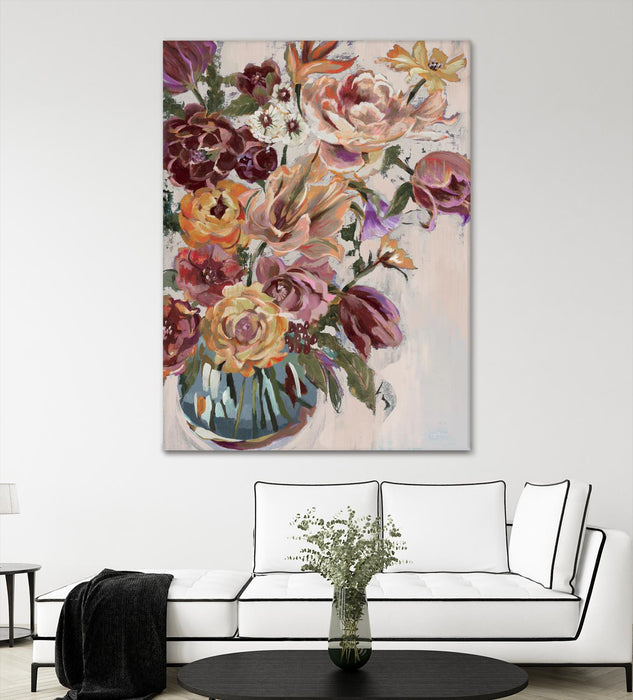 Œuvre d’art murale Giant Art « Spring Bouquet V34 » 72 x 54