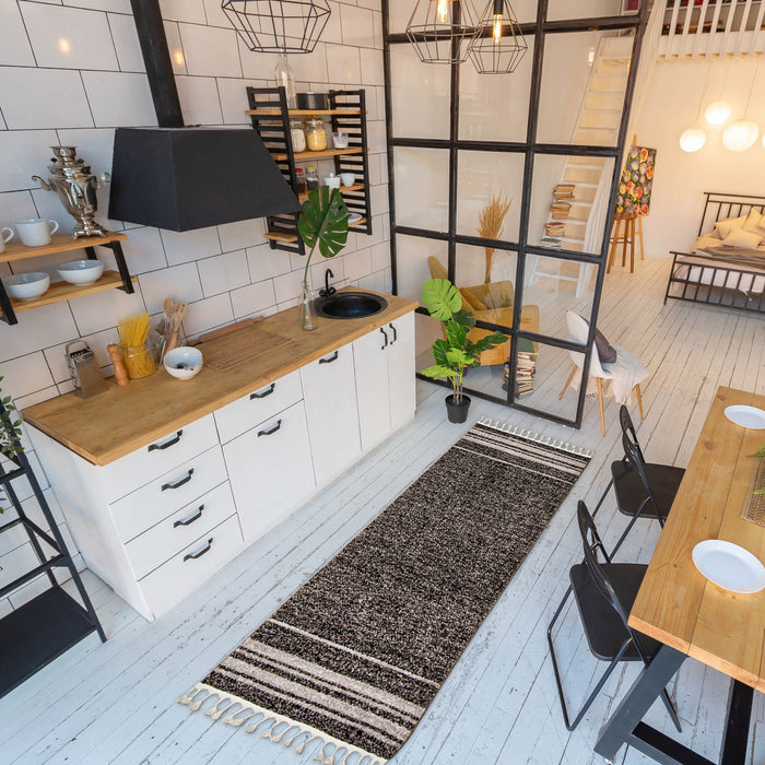  Carpette Vera Earth taupenoire - 2 pi 7 po x 8 pi 4 po