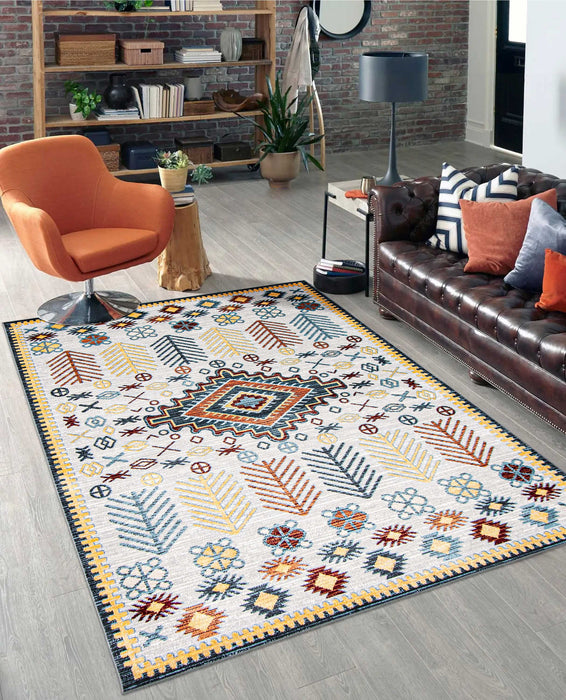 Carpette Gypsy grise lavable à la machine - 3 pi 0 po x 5 pi 0 po