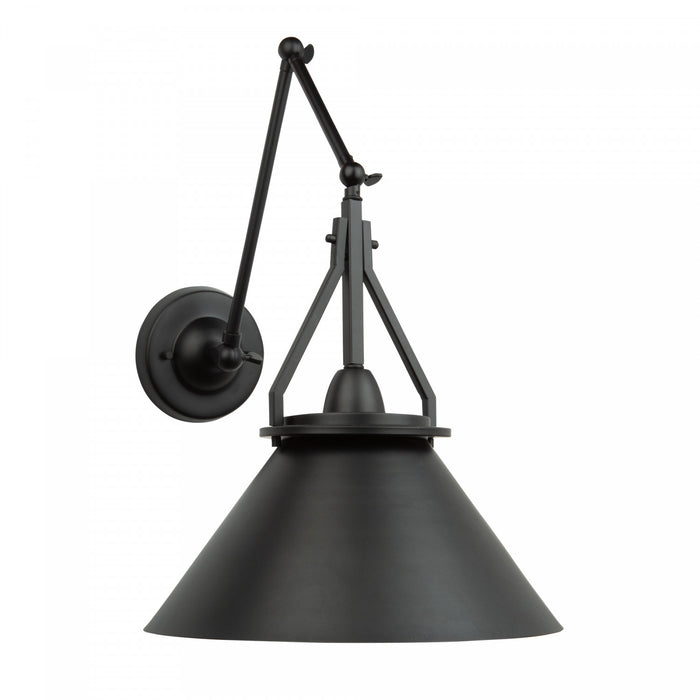 Luminaire suspendu de style applique murale Brydon noir à 1 ampoule