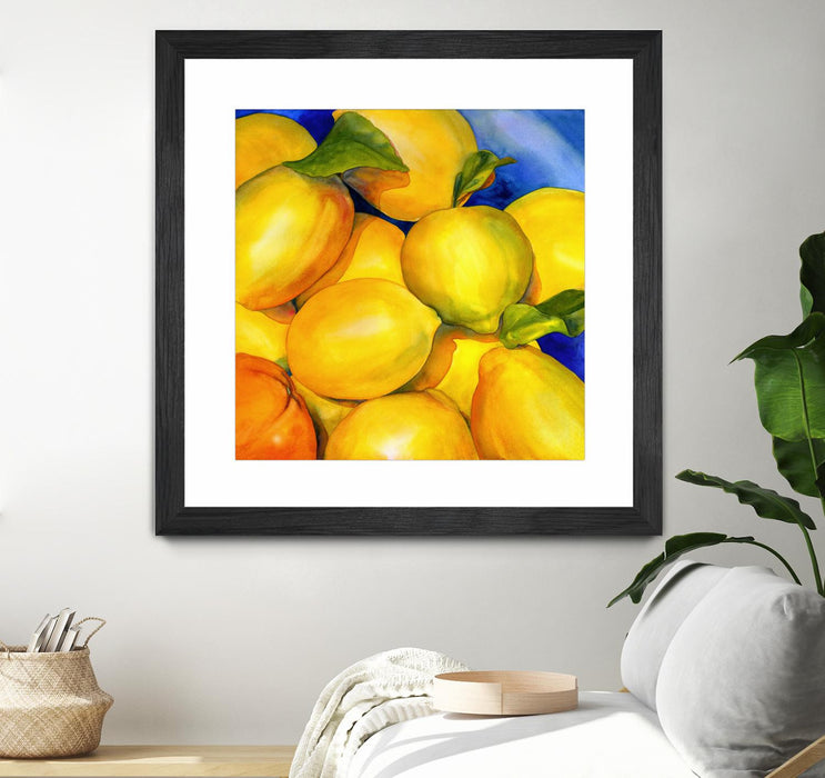 Œuvre d’art murale encadrée noire et mate « Zest For Life » 30 x 30