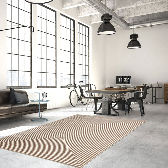 Carpette Kiah taupe 4 pi 7 po x 6 pi 7 po