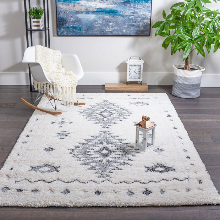Carpette Lola Diamond grise 8 x 11