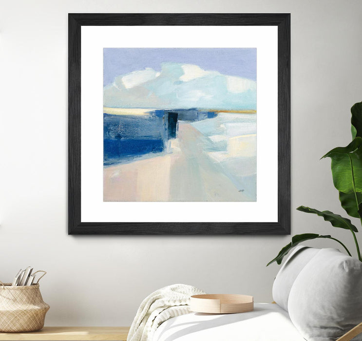 Œuvre d’art murale encadrée noire et mate « Sand And Sky » 36 x 36