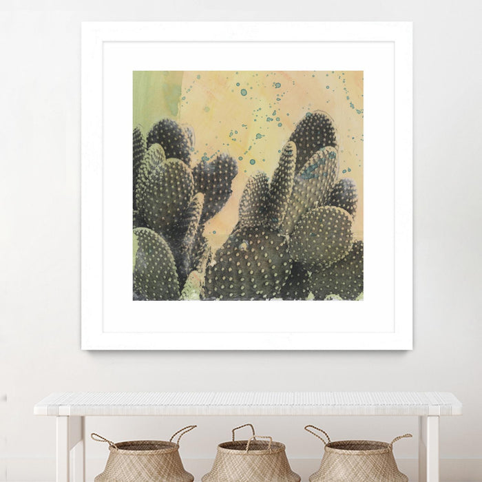 Œuvre d’art murale encadrée blanche et mate « Desert Dreams Ii » 30 x 30