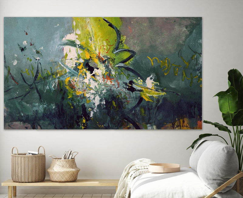 Œuvre d’art murale Giant Art « Happy » 84 x 48