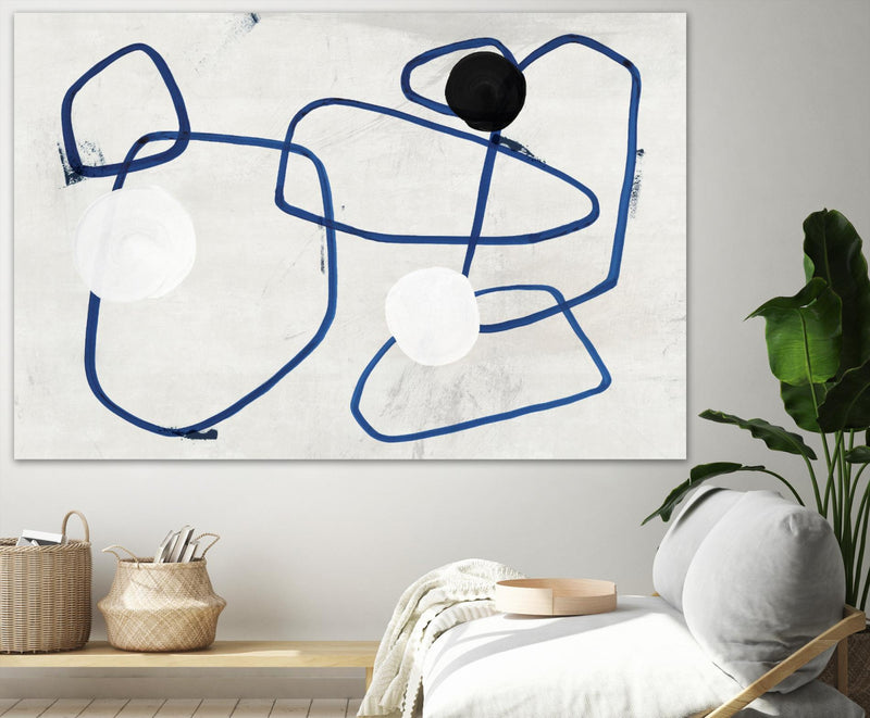 Œuvre d’art murale Giant Art « Midblue I » 72 x 48
