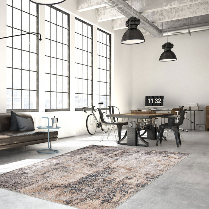 Carpette Talitha grise 6 pi 7 po x 9 pi 6 po