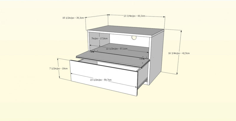 Table de nuit Nordika - noire
