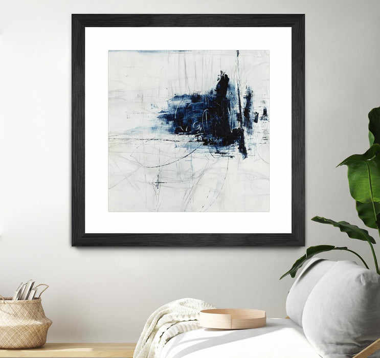 Œuvre d’art murale encadrée noire et mate « Superior » 36 x 36