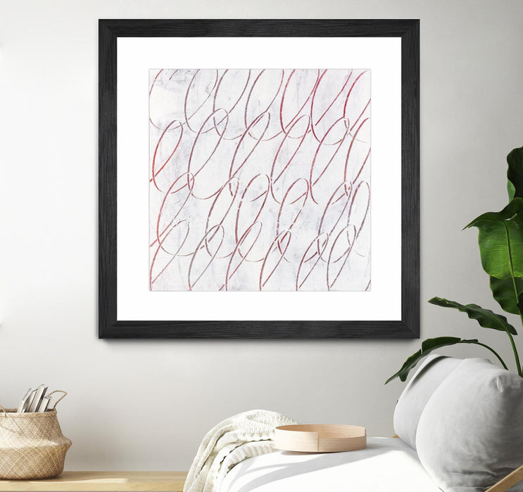 Œuvre d’art murale encadrée noire et mate « Hula I » 30 x 30