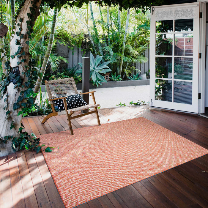 Carpette Neisha Diamond corail 6 pi 7 po x 9 pi 6 po