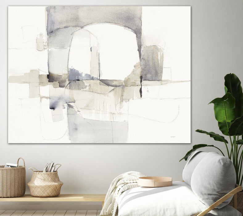 Œuvre d’art murale Giant Art « Improvisation I Gray » 72 x 54