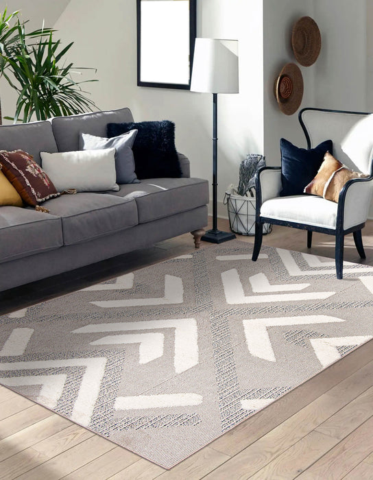 Carpette Tyisha grise - 6 pi 7 po x 9 pi 6 po