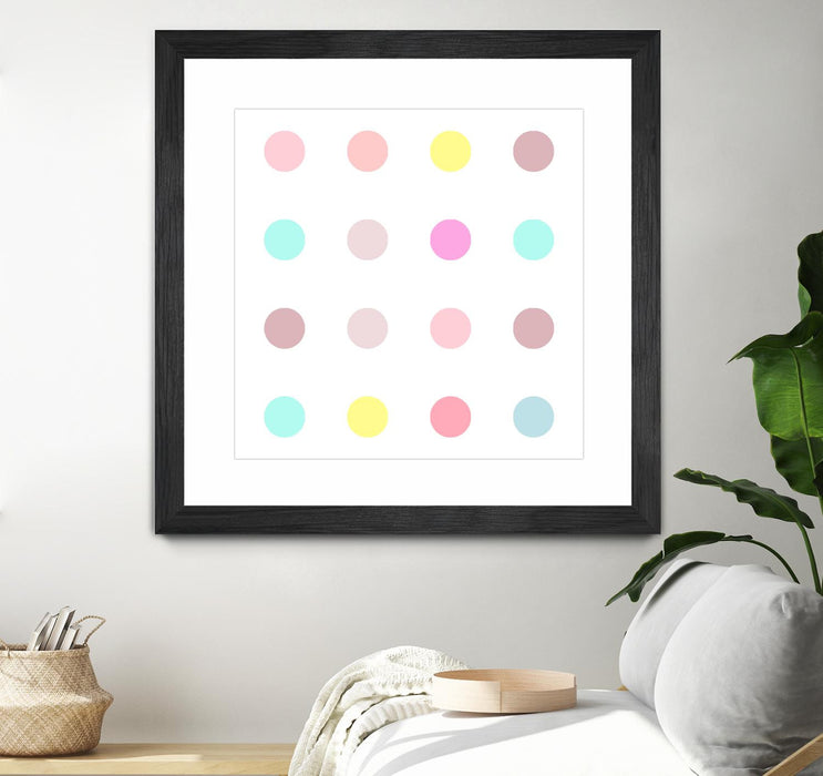 Œuvre d’art murale encadrée noire et mate « Pink Iv » 30 x 30