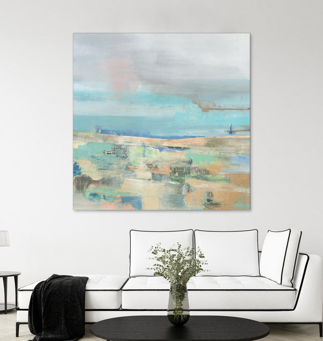 Œuvre d’art murale Giant Art « Low Tide I » 54 x 54
