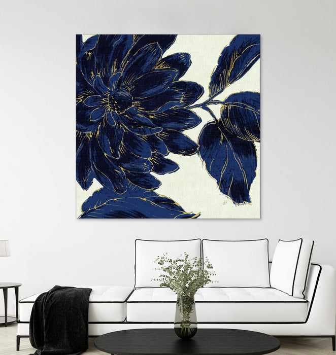 Œuvre d’art murale Giant Art « Indigo Garden I » 72 x 72
