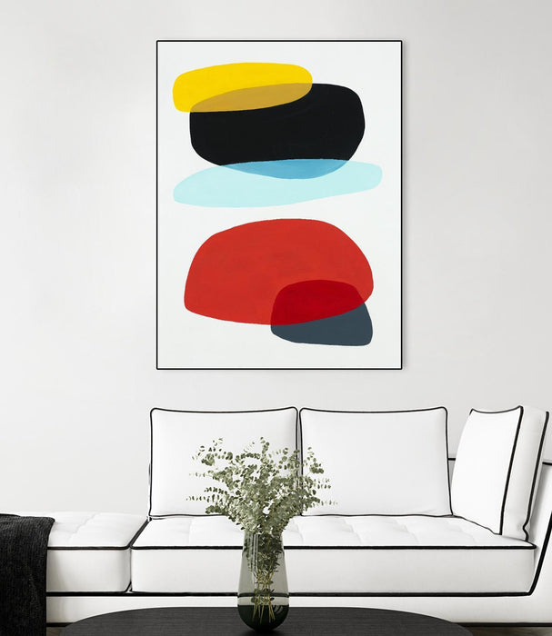 Œuvre d’art murale sur toile encadrée noire « Joy And Pop Ii » 18 x 24