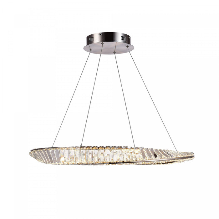 Luminaire suspendu Stella nickel satiné à DEL de 50 W