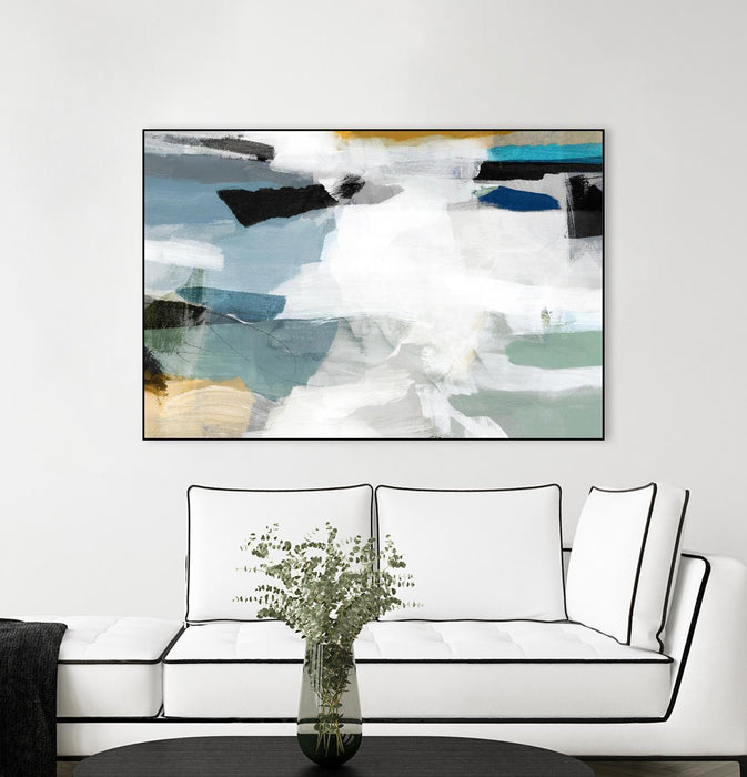 Œuvre d'art murale sur toile encadrée noire « Brush Formation Ii » 36 x 24