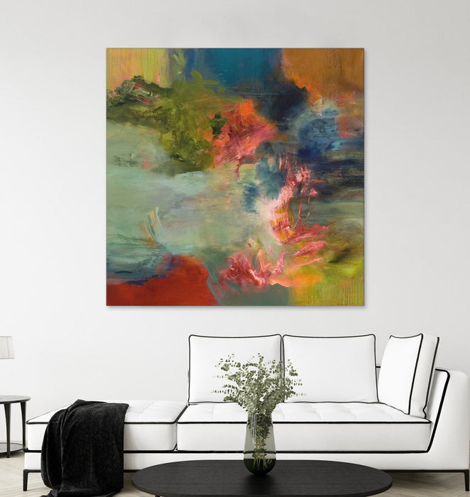 Œuvre d’art murale Giant Art « Midcenttury Flight » 54 x 54
