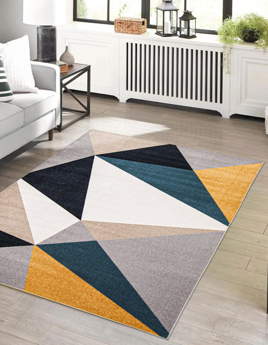 Carpette Gemma multicolore lavable à la machine - 3 pi 0 po x 5 pi 0 po