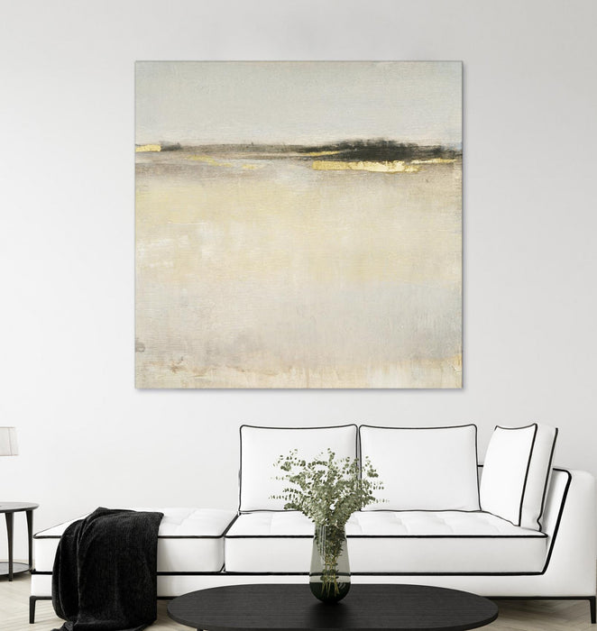 Œuvre d’art murale Giant Art « Embellished Subtle Scape I » 72 x 72