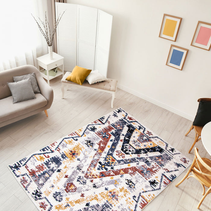 Carpette Paloma Quashqai blanche - 8 pi 0 po x 10 pi 0 po