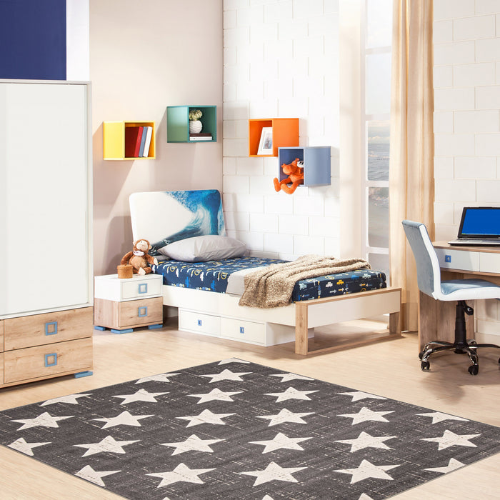 Carpette Ira grise 5 pi 3 po x 7 pi 7 po