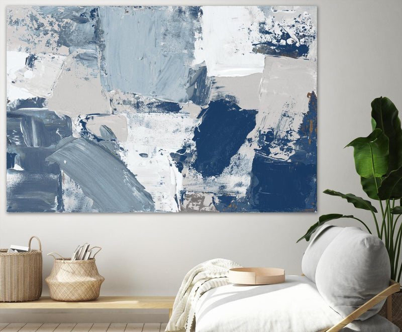 Œuvre d’art murale Giant Art « Blue Combo » 84 x 54